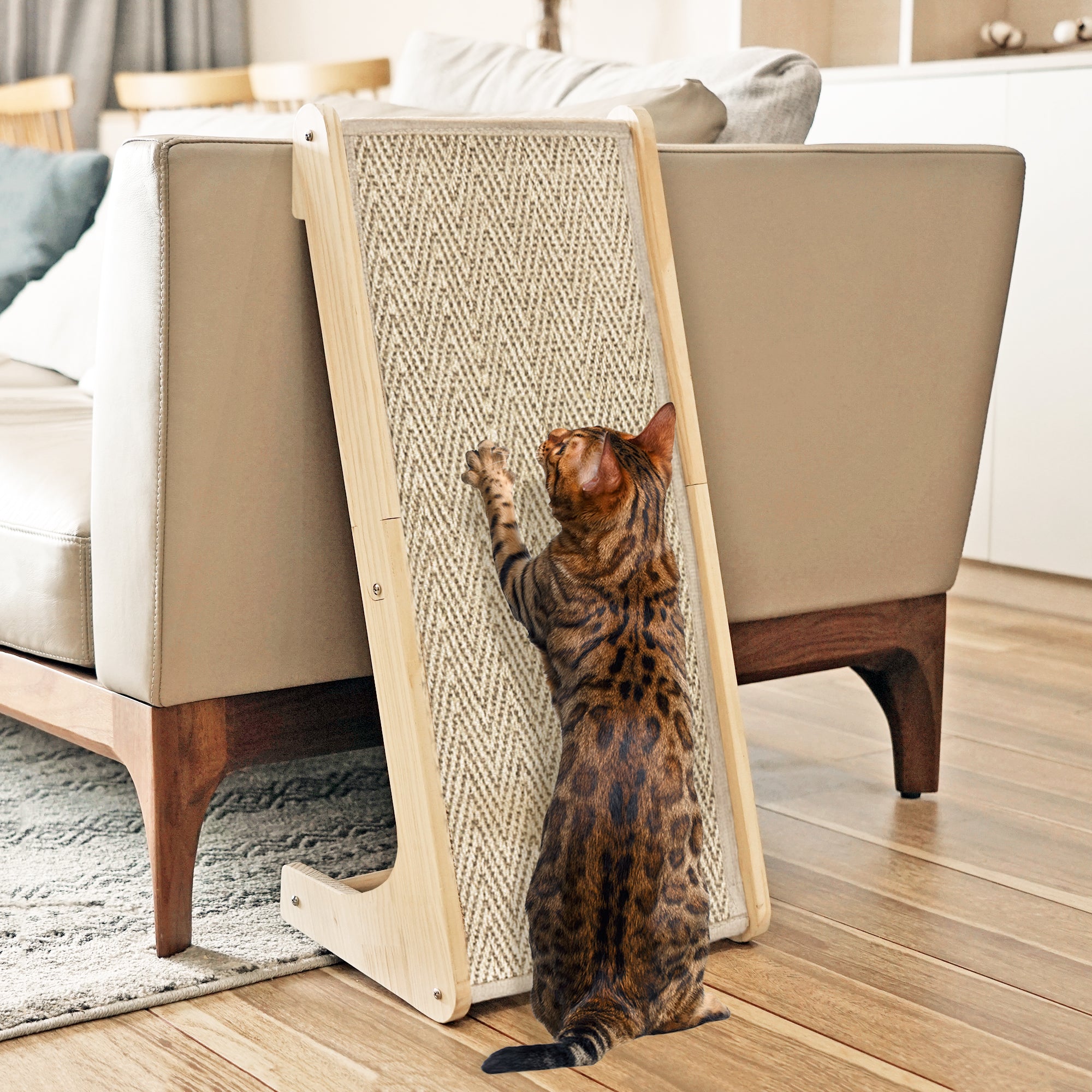 PETKARAY L Shape Plug Mat Cat Scratcher