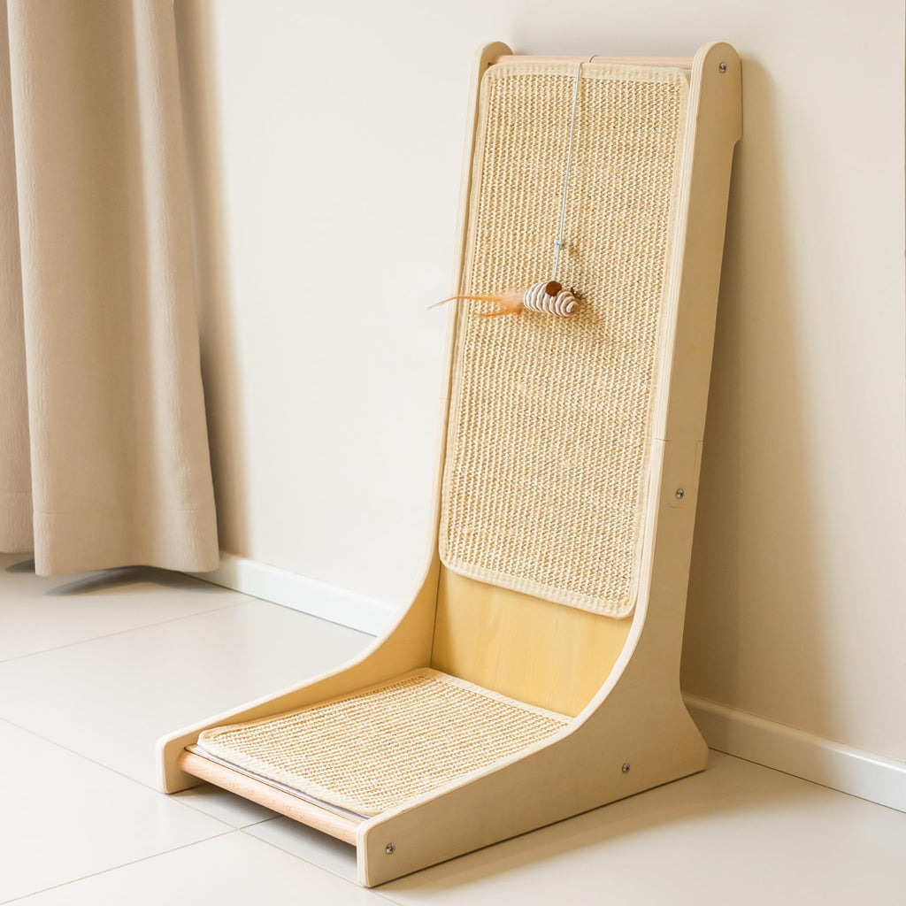 PETKARAY Sisal Cat L Shape Scratching Board 105°