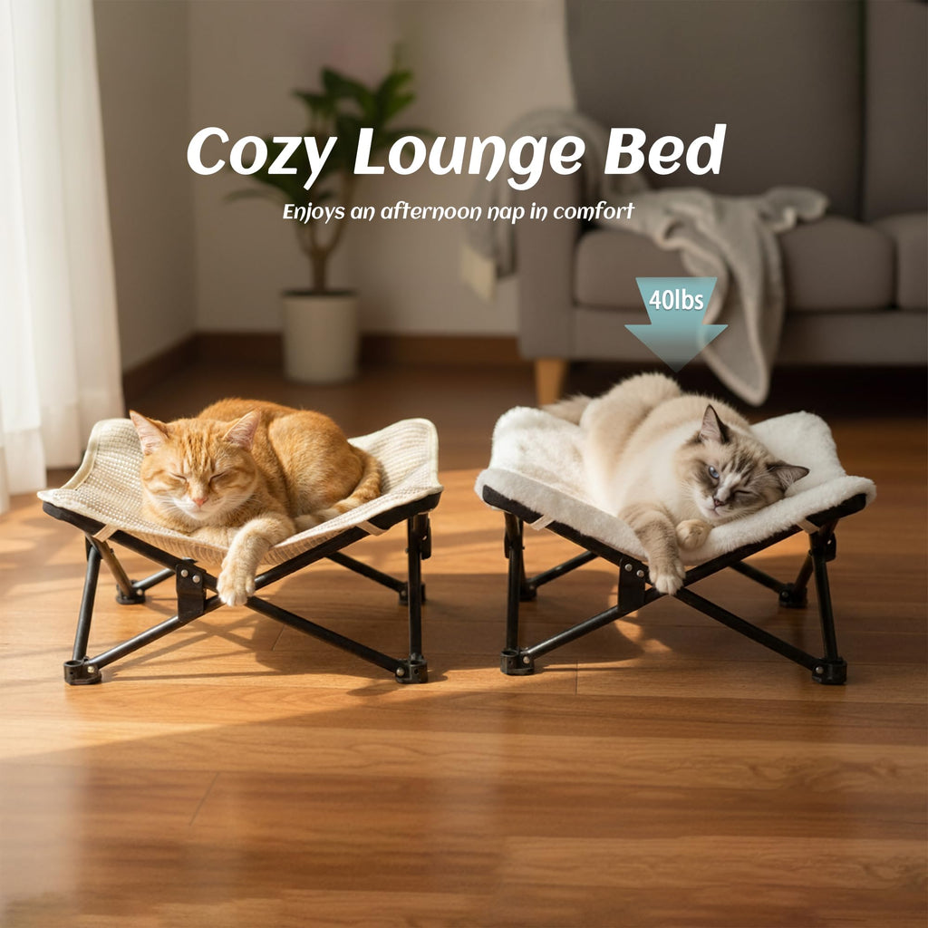 PETKARAY Foldable Raised Sisal Cat Bed