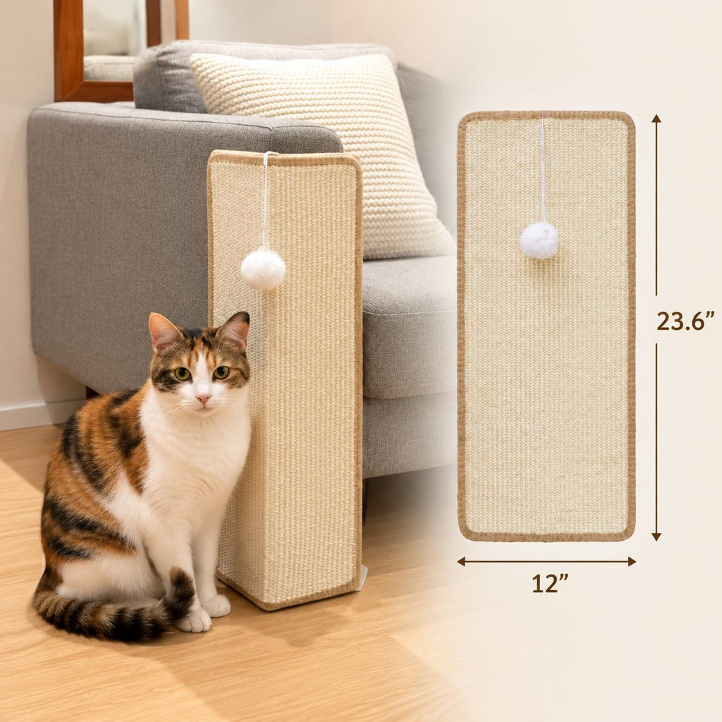 PETKARAY 23.6" Replacement Scratching Mat, Natural Sisal Pad