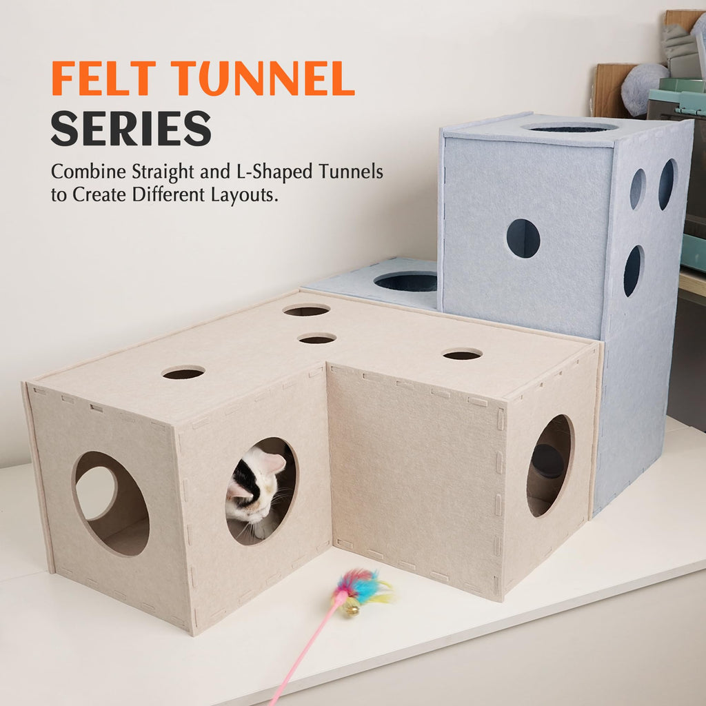 PETKARAY Felt Cat Puzzle Toy Box