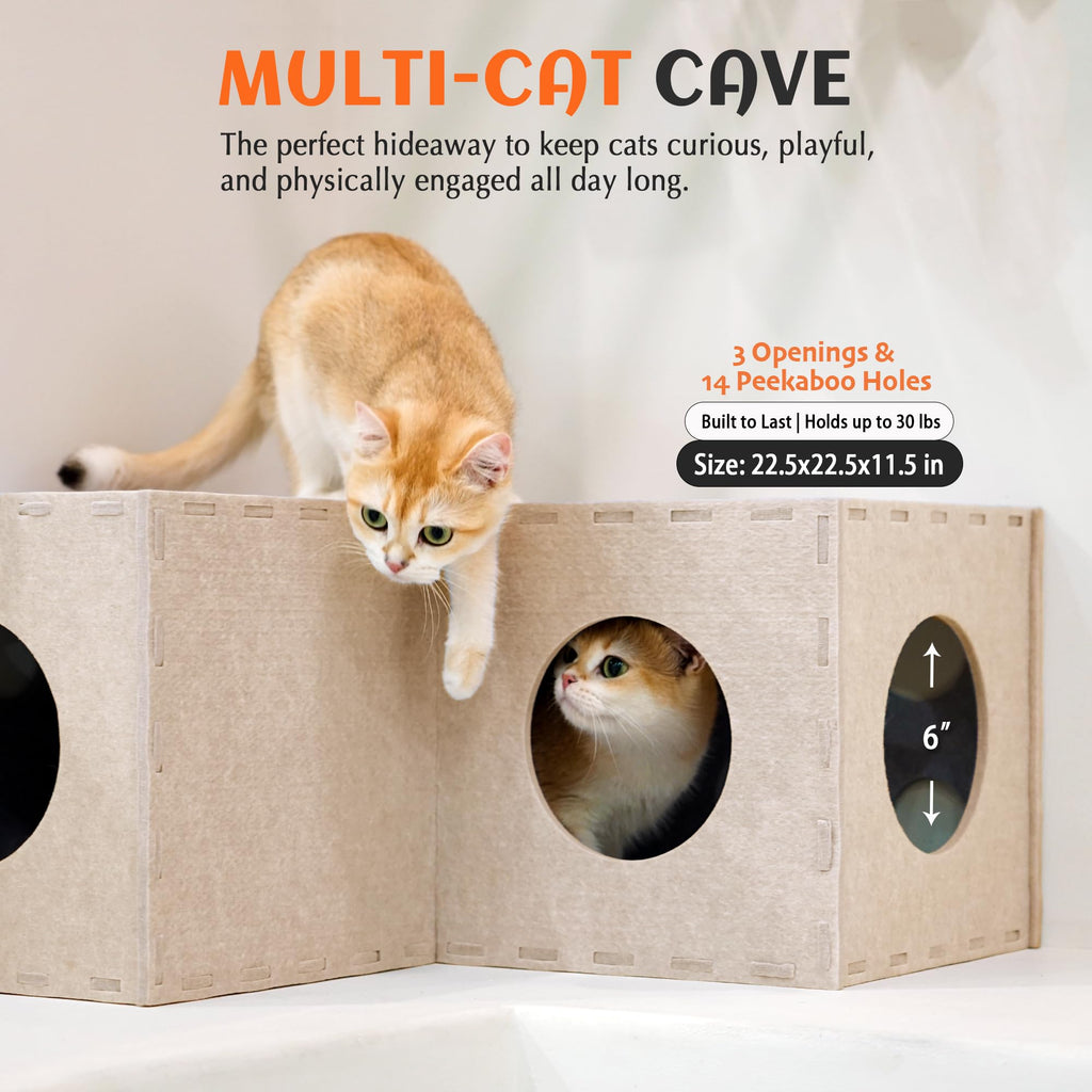 PETKARAY Cat Felt Tunnel