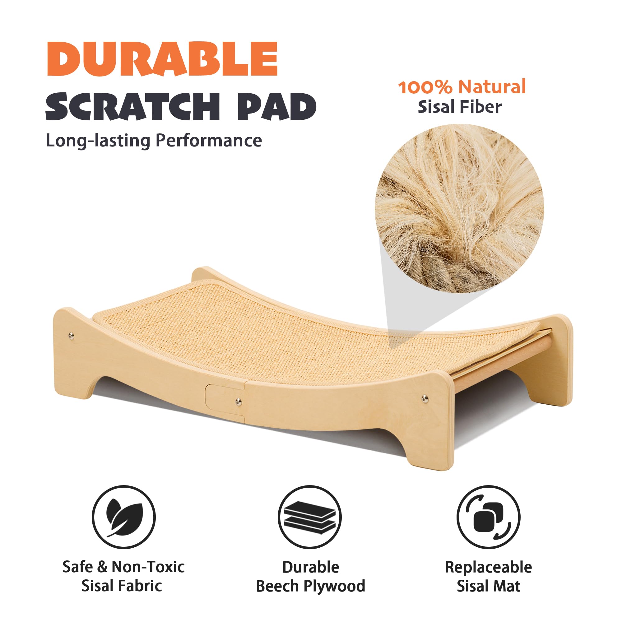 PETKARAY Curved Cat Scratching Board