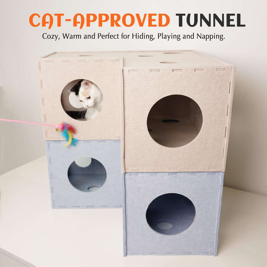 PETKARAY Cat Felt Tunnel