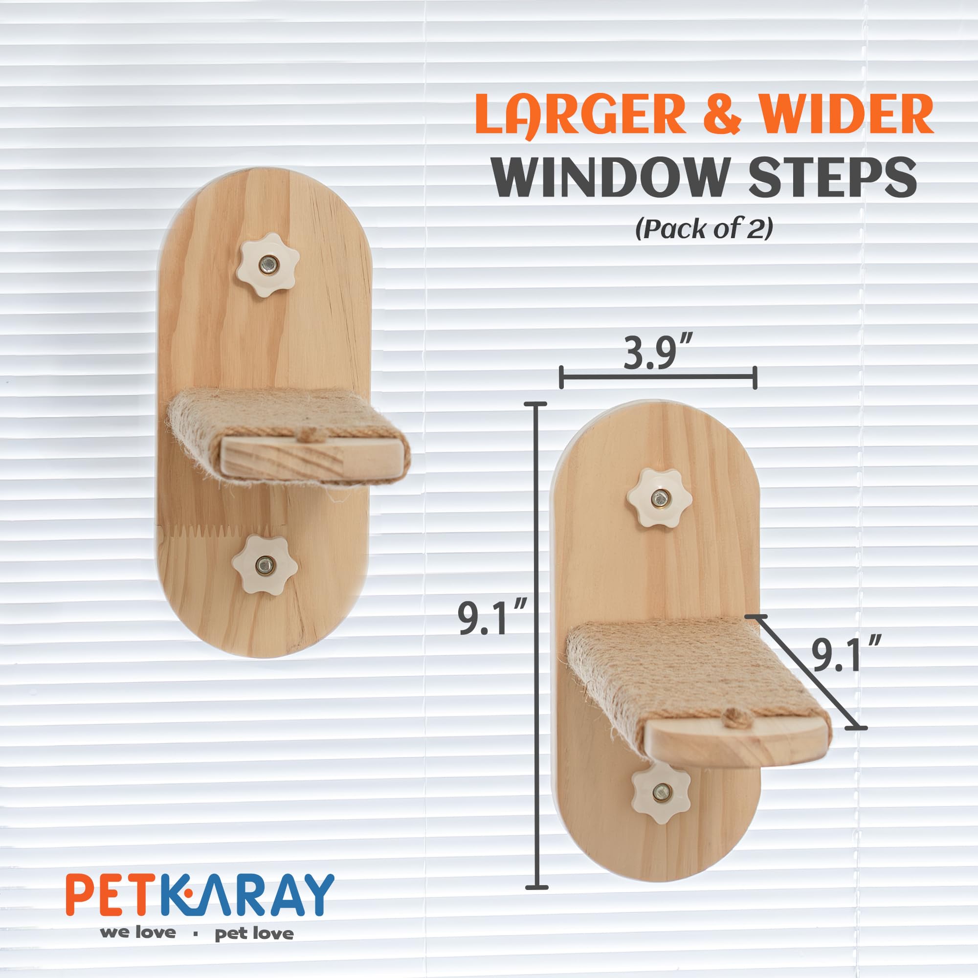 PETKARAY Large Cat Window Shelf, 2 Packs