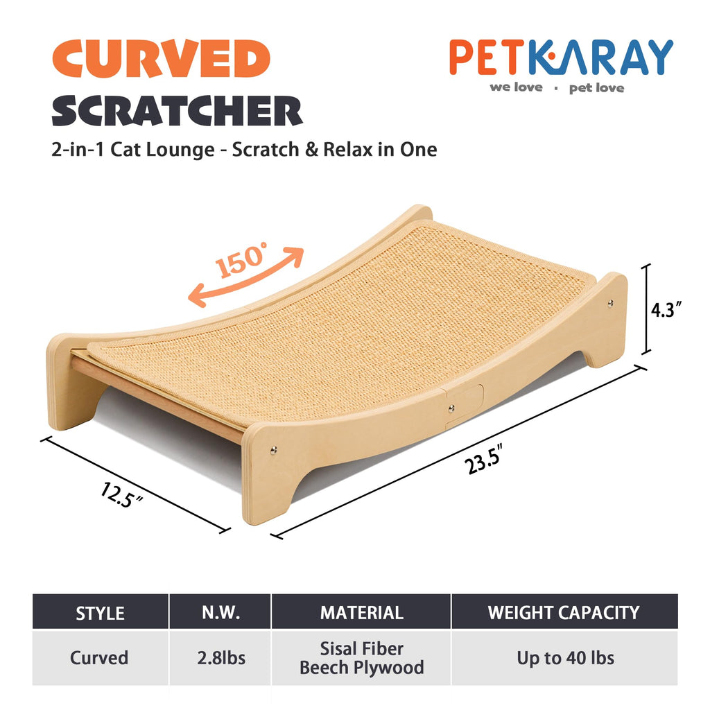 PETKARAY Curved Cat Scratching Board