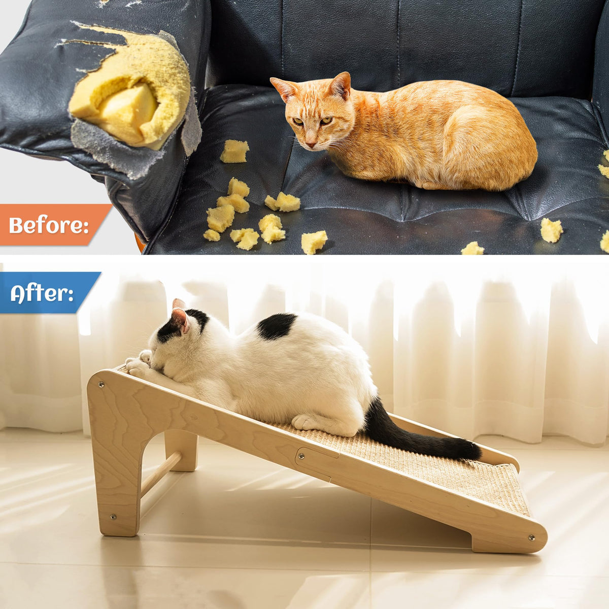 PETKARAY 26" Replacement Scratching Mat, Natural Sisal Pad