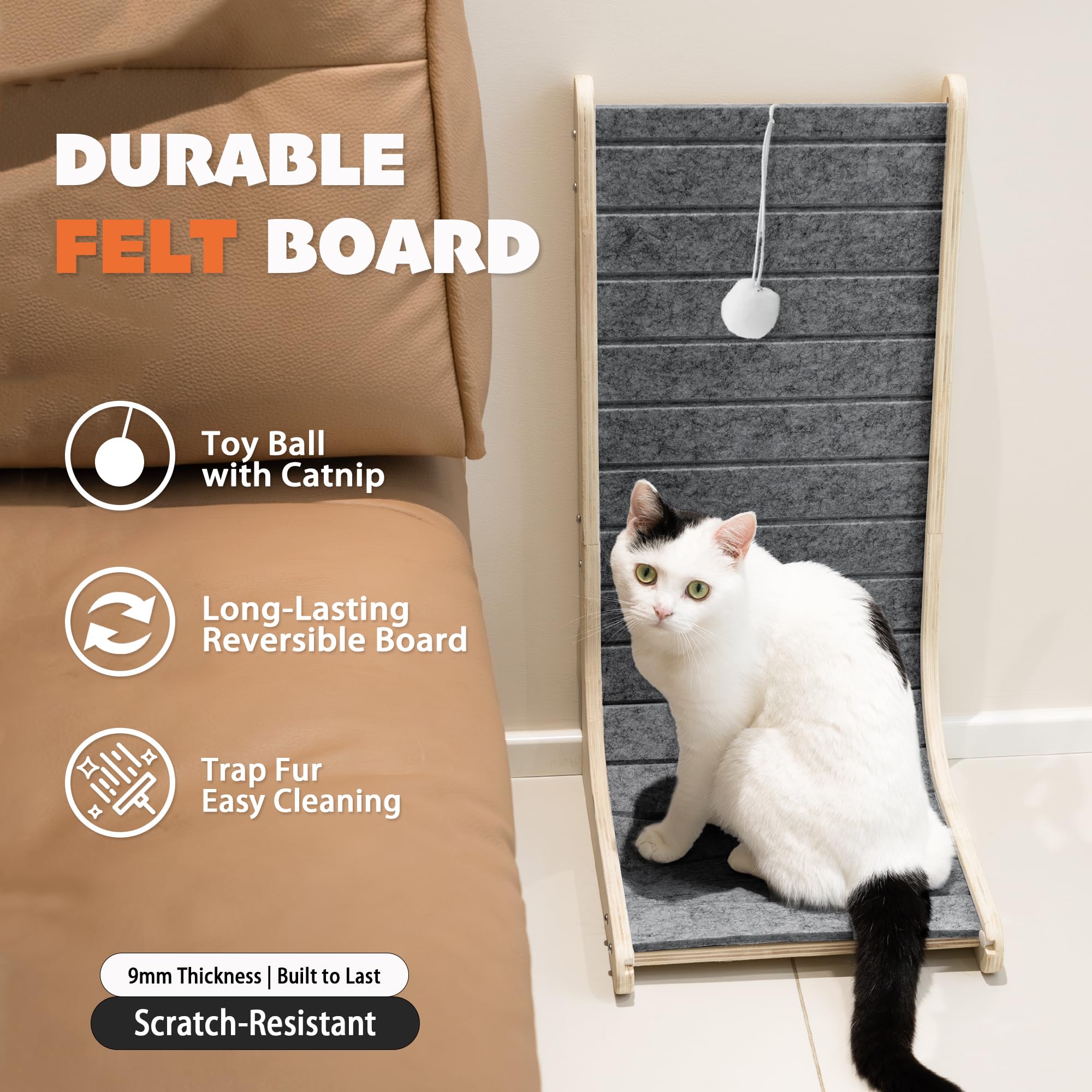 PETKARAY Vertical Felt Cat Scratcher