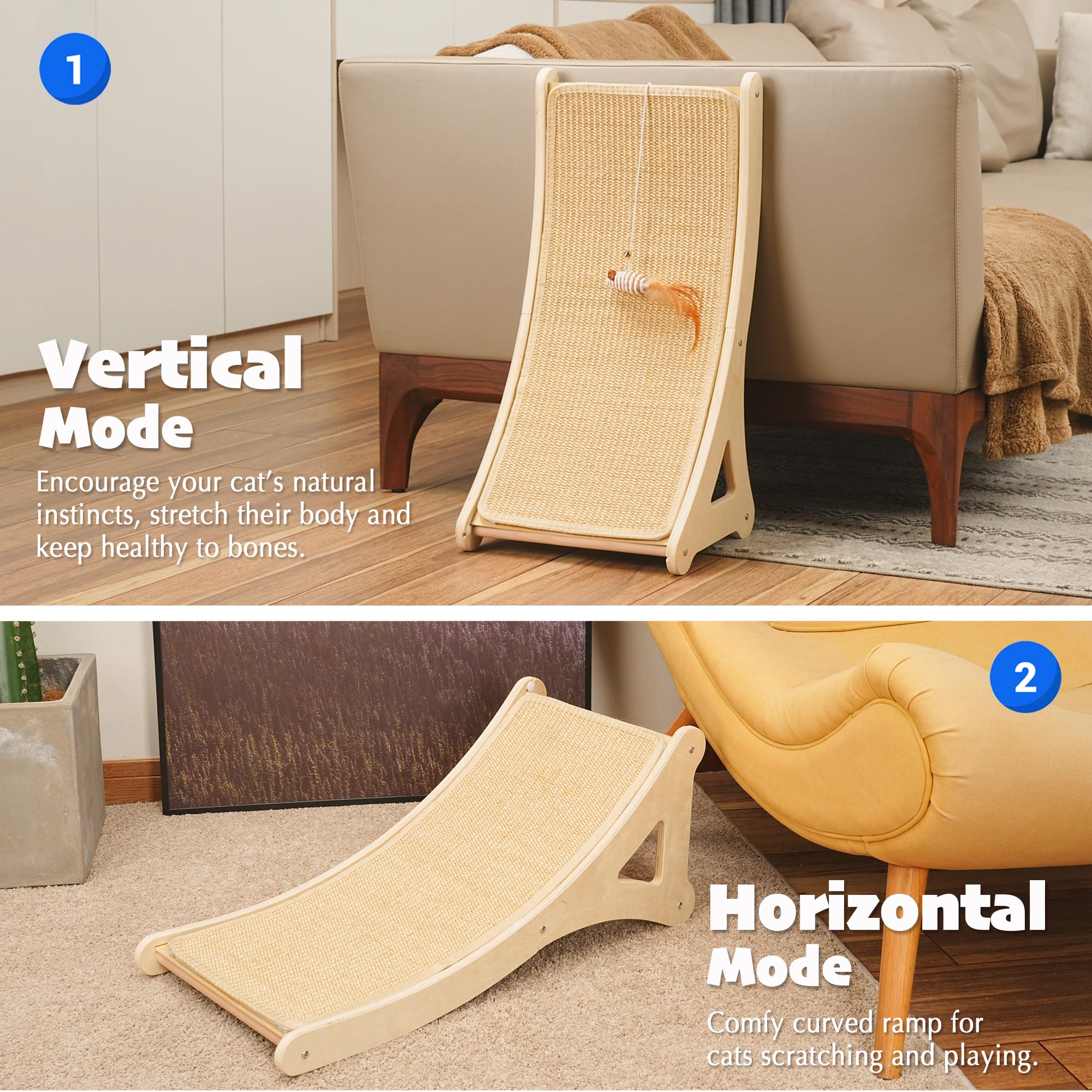 PETKARAY Curved Sisal Cat Scratcher