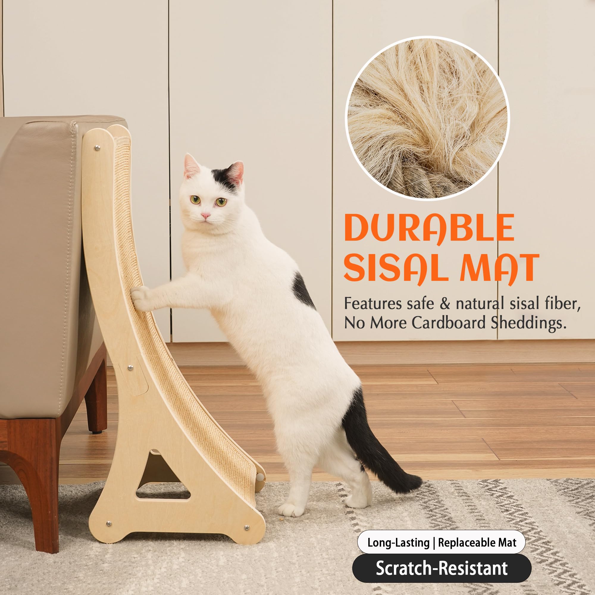 PETKARAY Curved Sisal Cat Scratcher