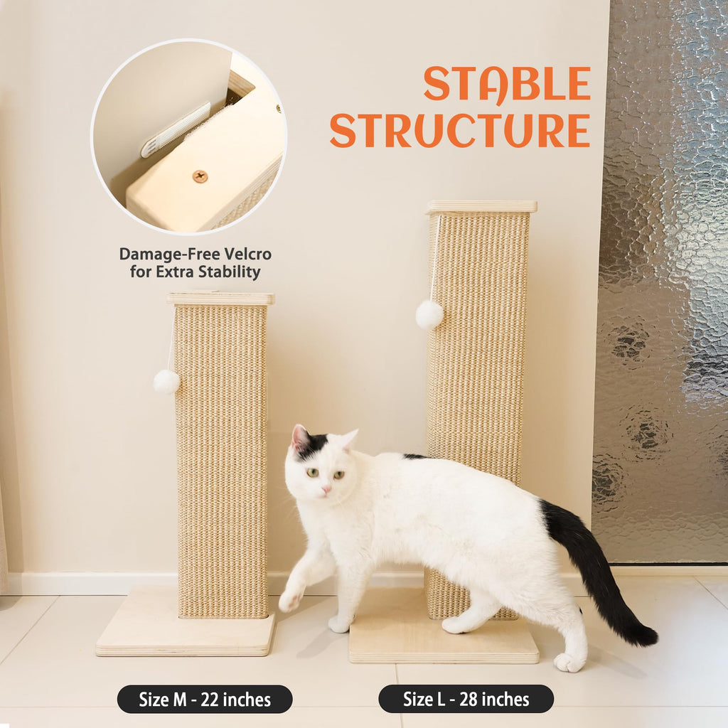 PETKARAY Couch Corner Cat Scratcher Wooden Base