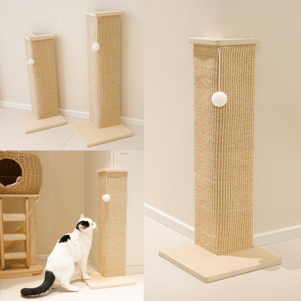 PETKARAY Couch Corner Cat Scratcher Wooden Base