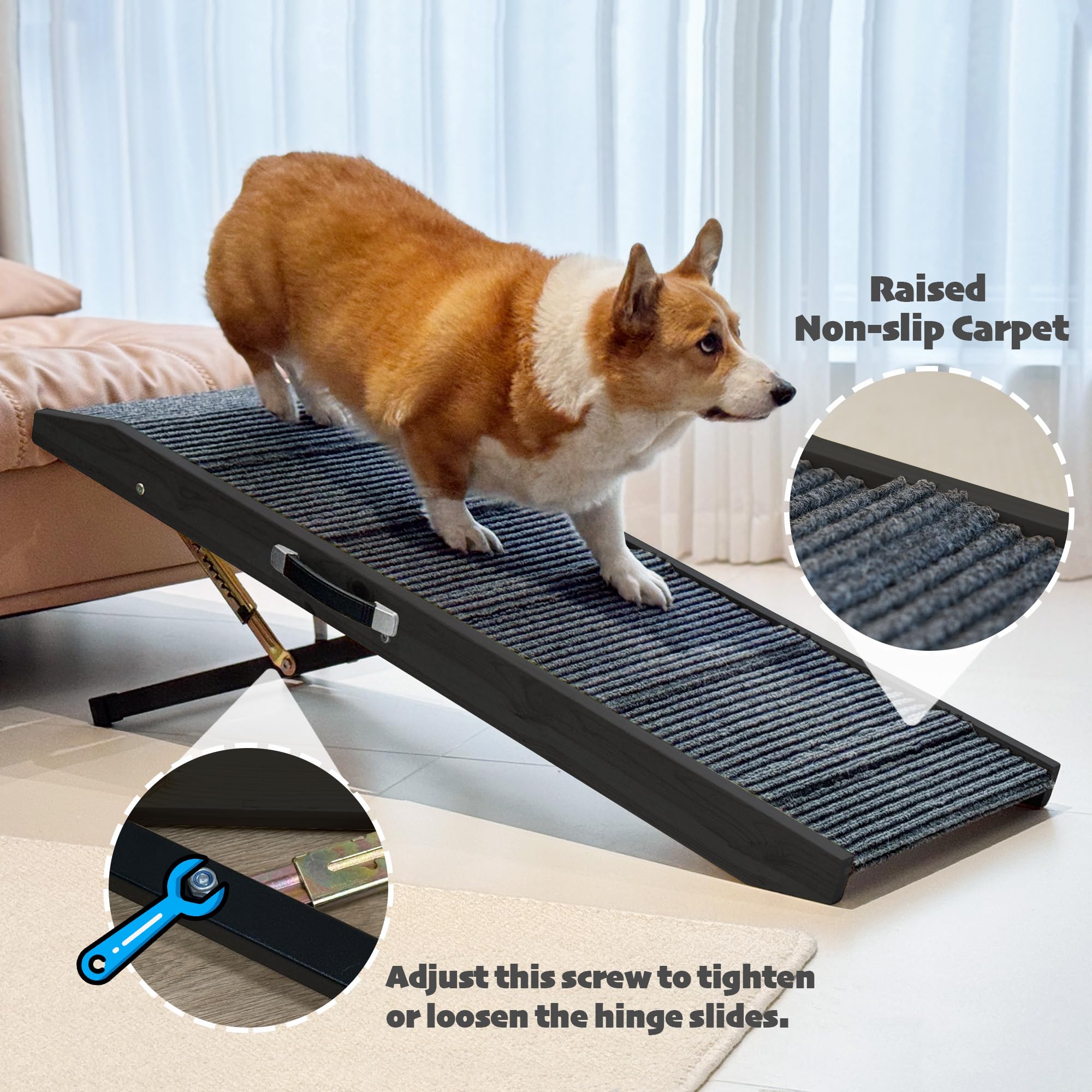PETKARAY Folding Wooden Dog Ramp