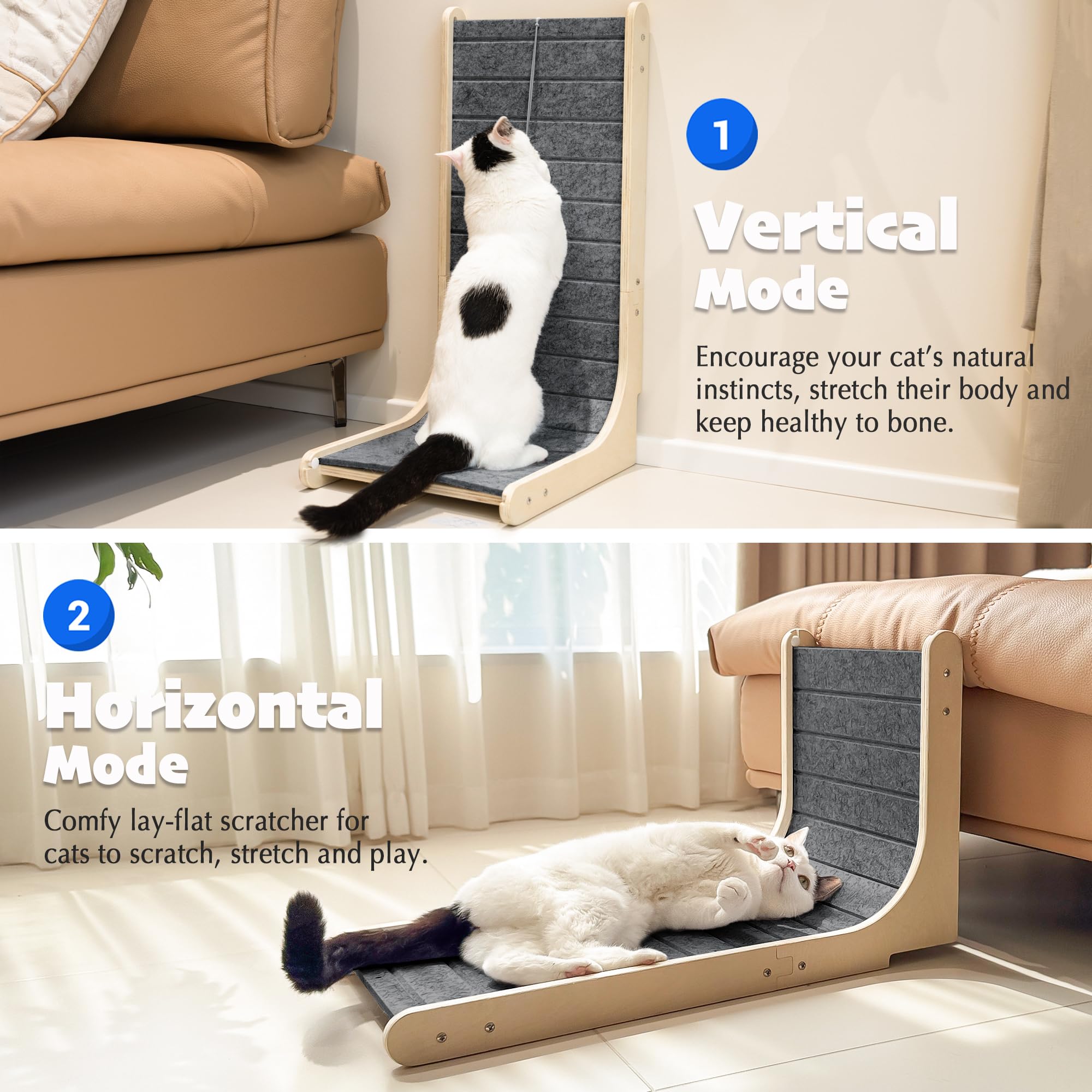 PETKARAY Vertical Felt Cat Scratcher