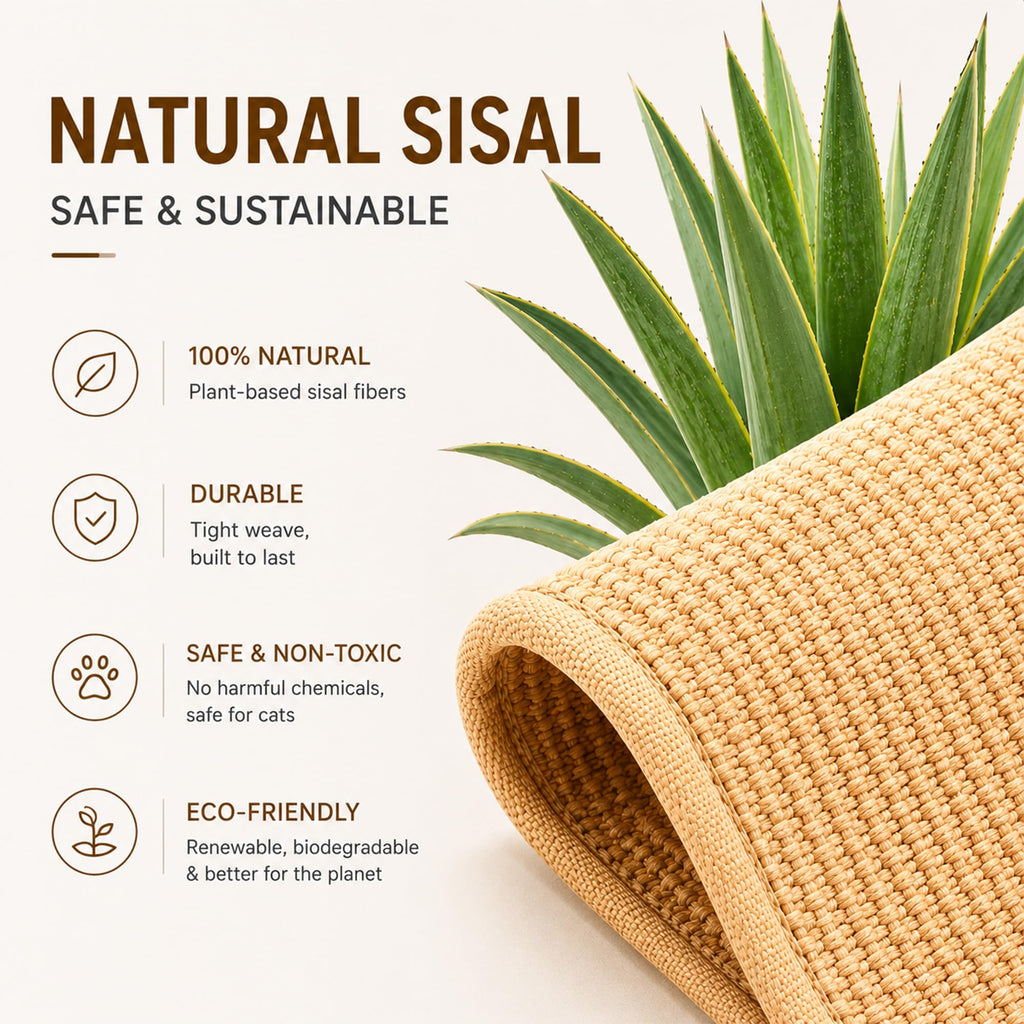 PETKARAY 28" Replacement Scratching Mat, Natural Sisal Pad