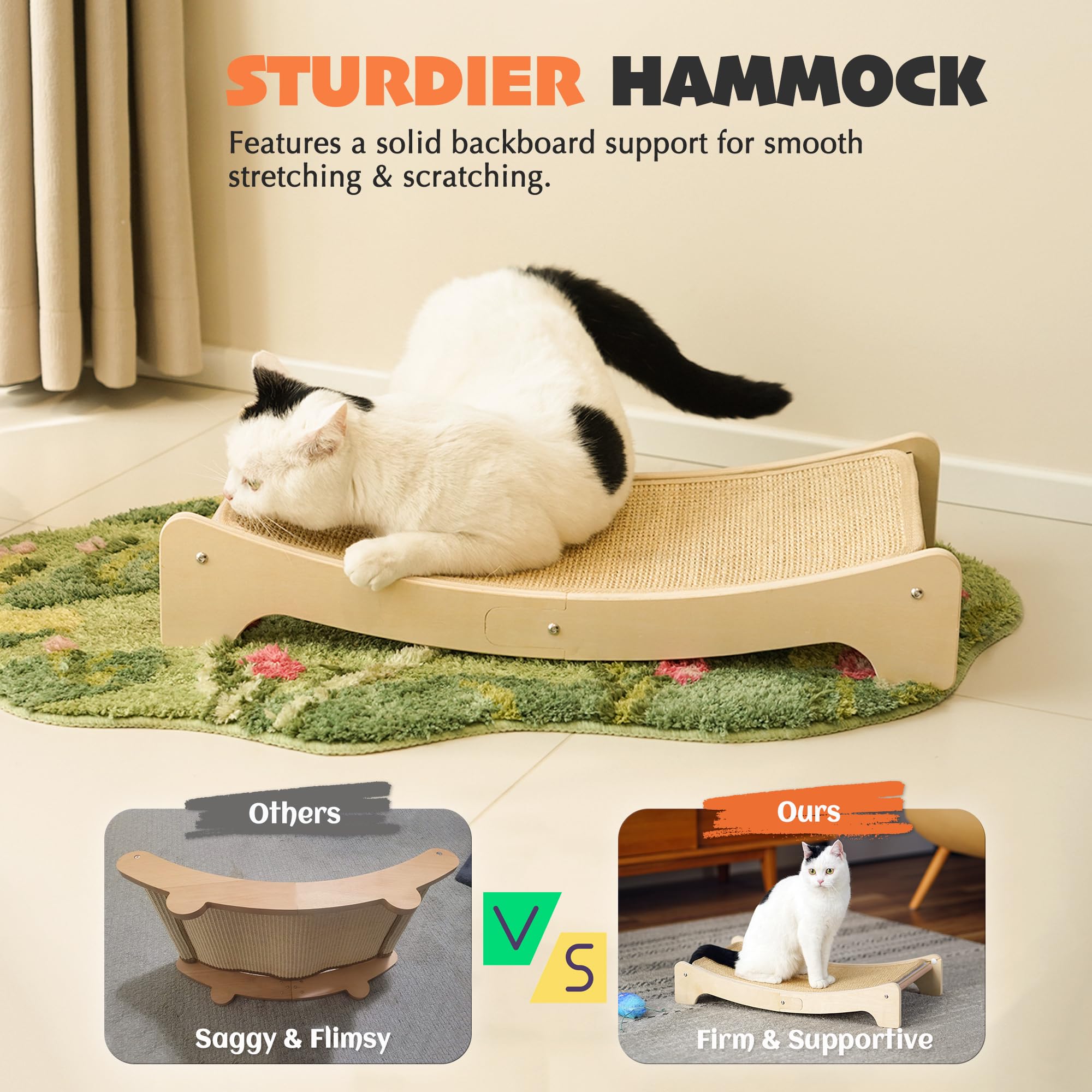 PETKARAY Curved Cat Scratching Board