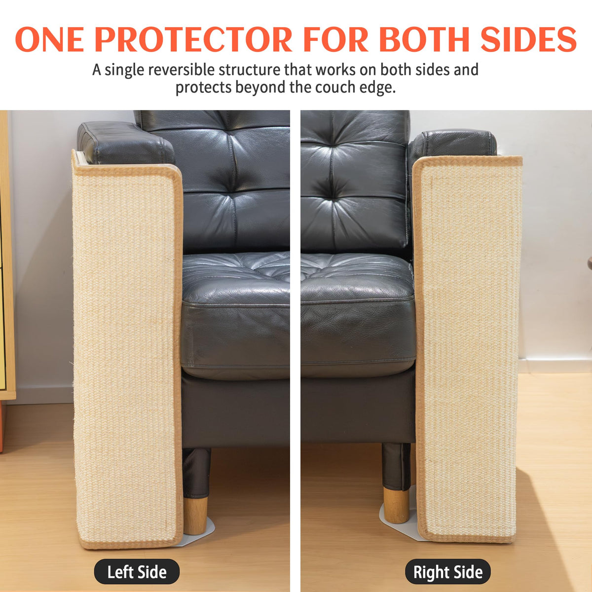 PETKARAY Under-Couch Corner Cat Scratching Post, Extended Cat Scratcher