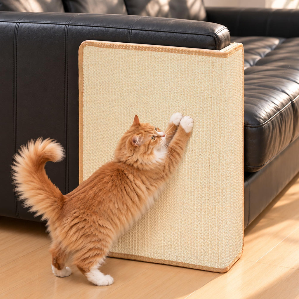 PETKARAY Under-Couch Corner Cat Scratching Post, Extended Cat Scratcher