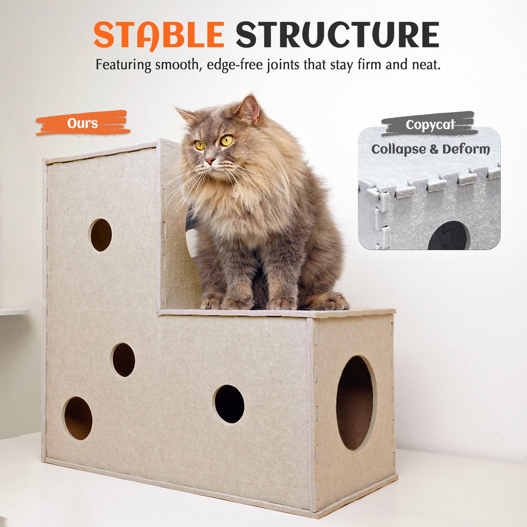 PETKARAY Cat Felt Tunnel
