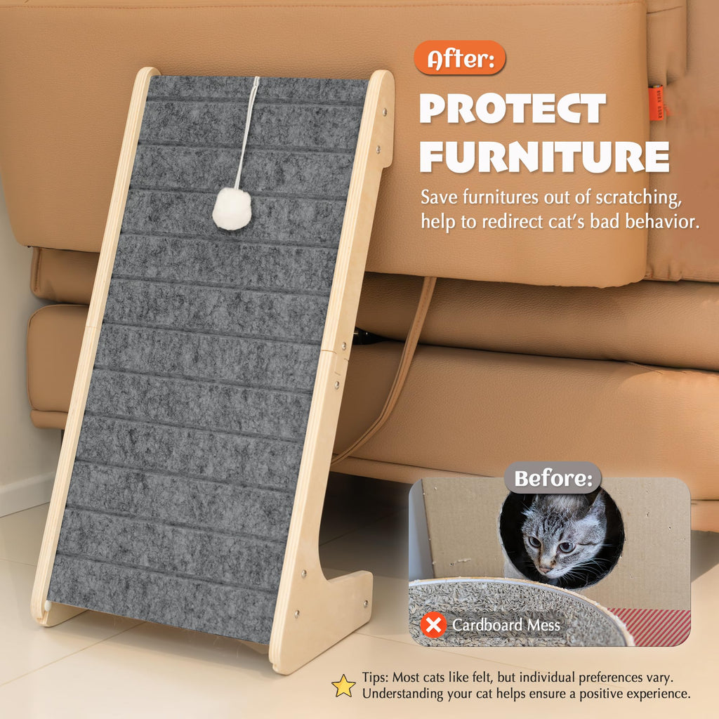 PETKARAY L Shaped Felt Cat Scratcher