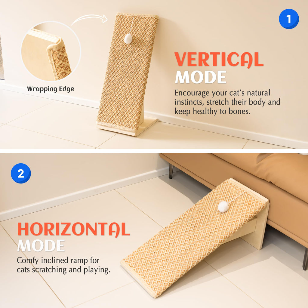 PETKARAY Inclined Sisal Cat Scratcher