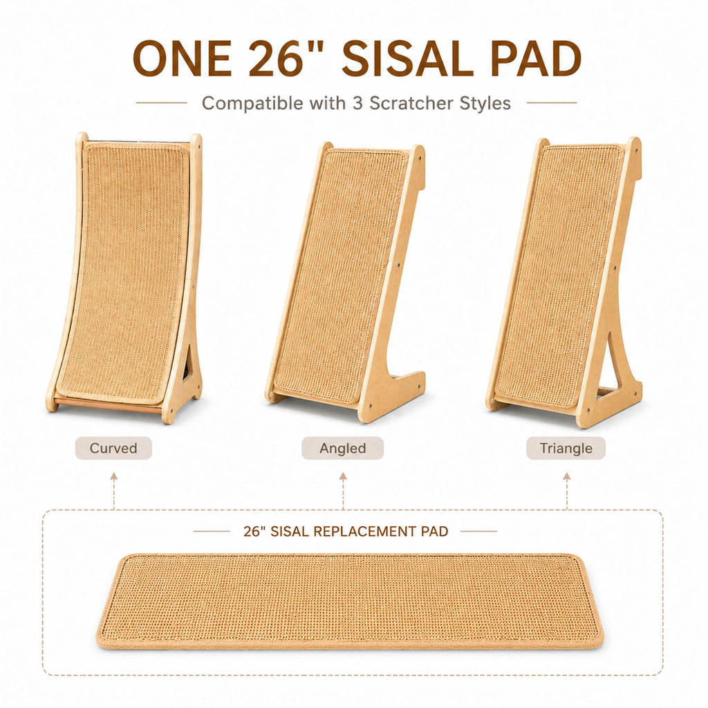PETKARAY 26" Replacement Scratching Mat, Natural Sisal Pad