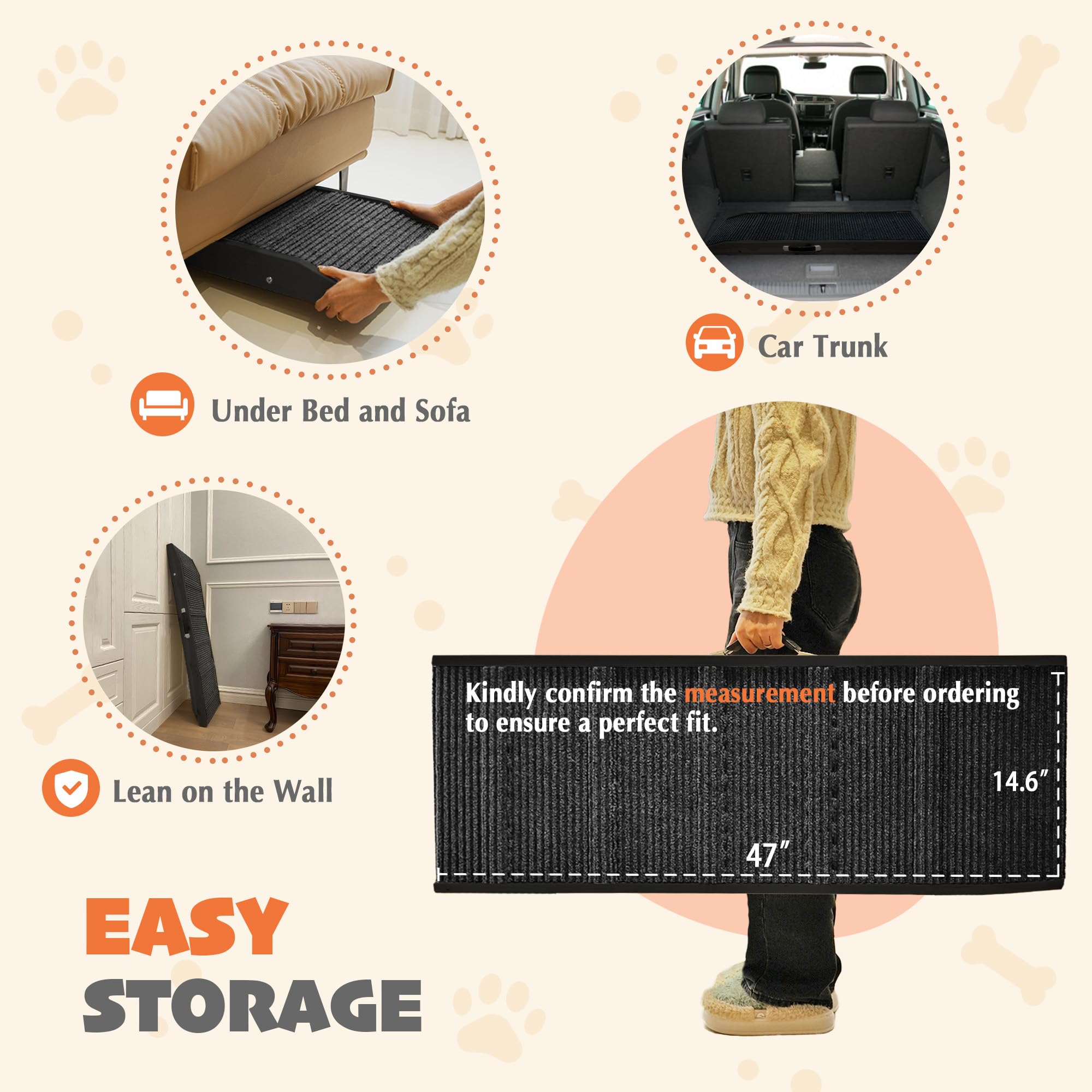 PETKARAY Folding Wooden Dog Ramp