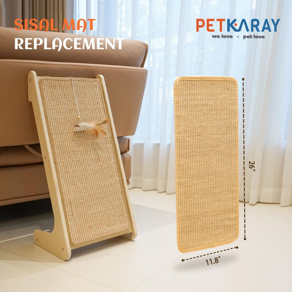 PETKARAY 26" Replacement Scratching Mat, Natural Sisal Pad