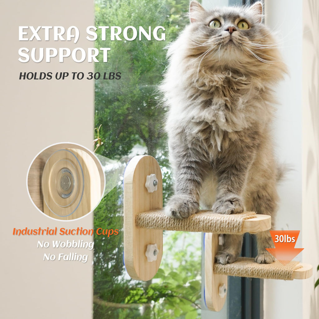 PETKARAY Large Cat Window Shelf, 2 Packs