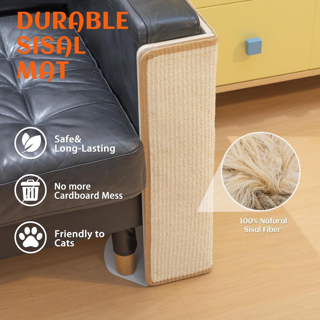 PETKARAY Under-Couch Corner Cat Scratching Post, Extended Cat Scratcher
