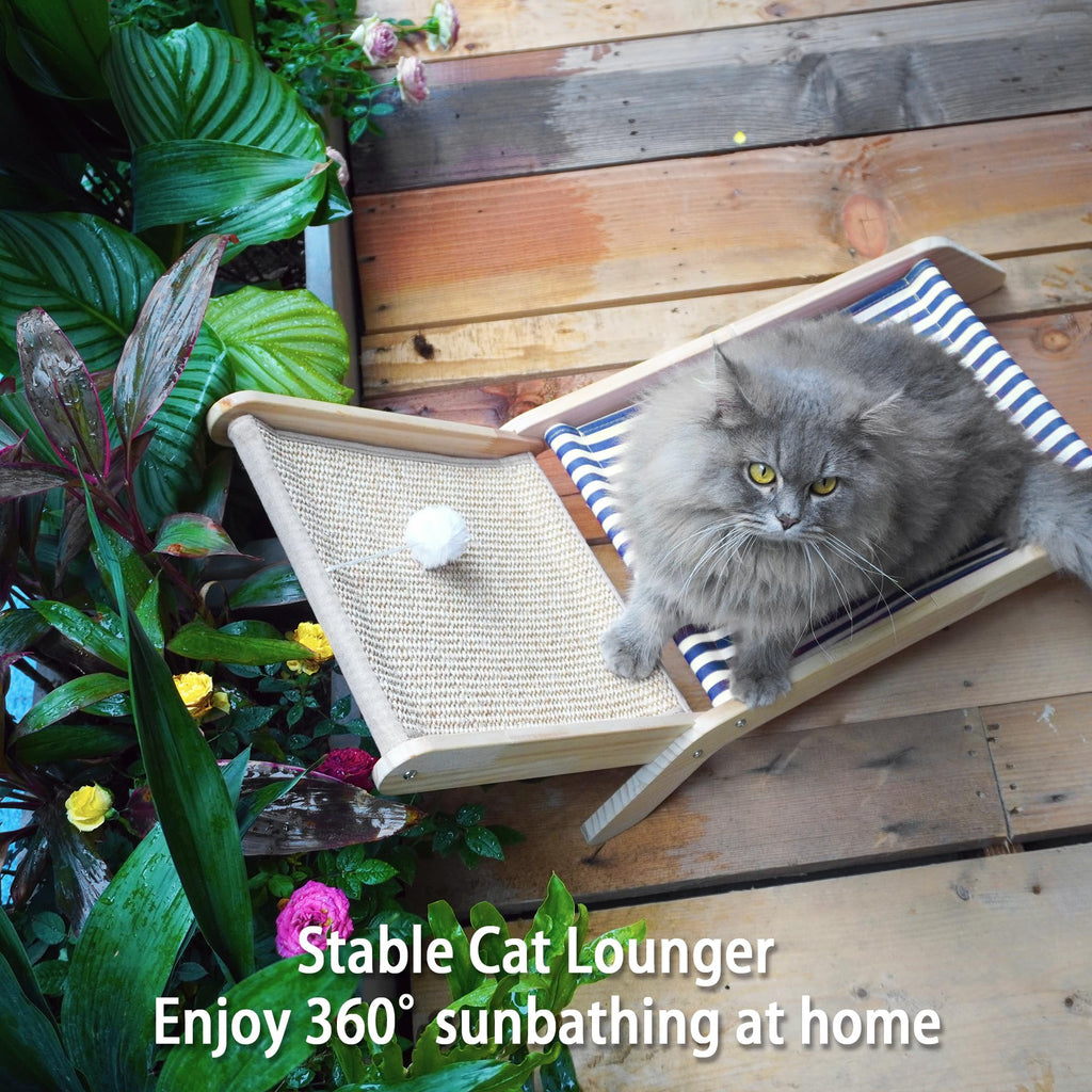 PETKARAY Summer Beach Cat Hammock & Cat Scratching Post