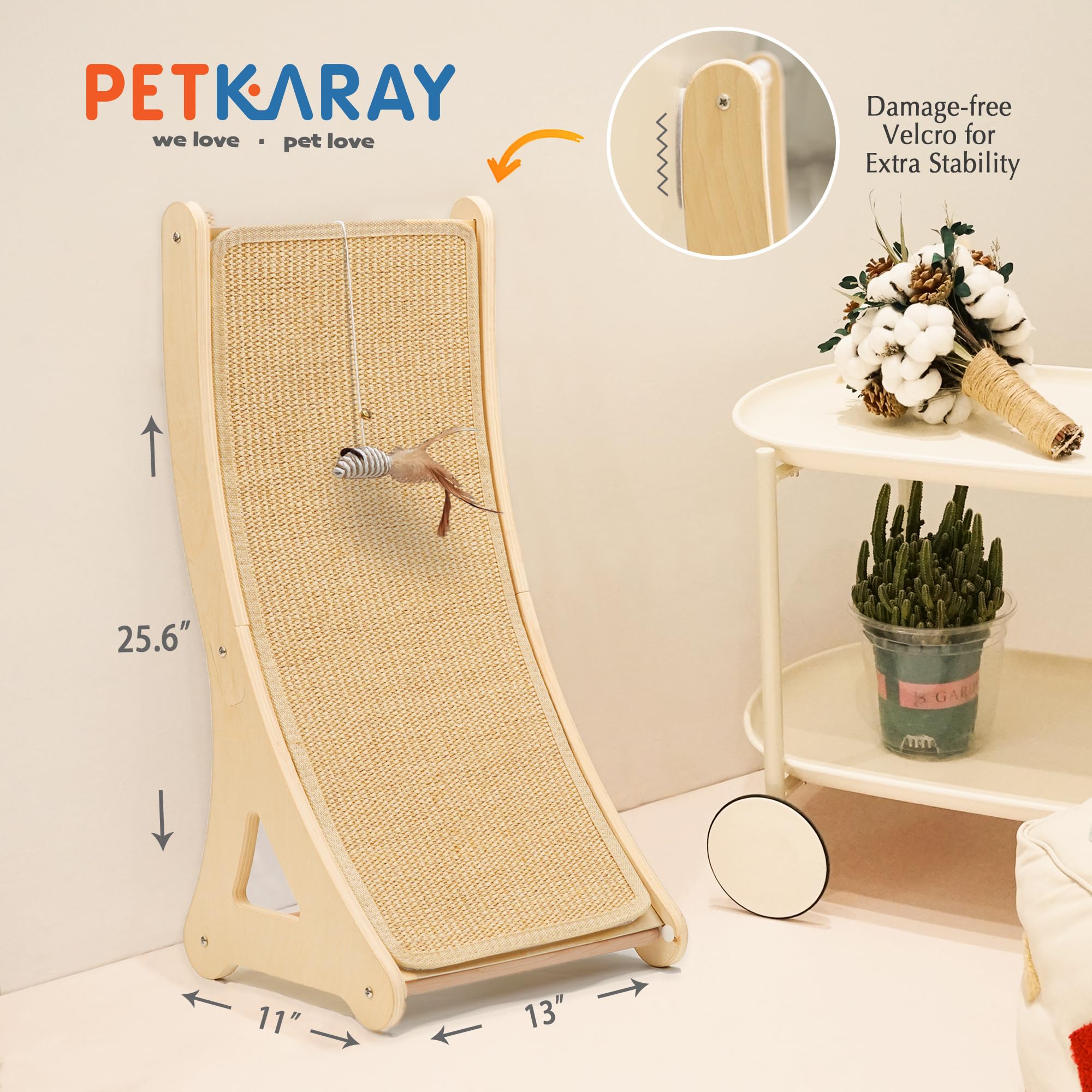 PETKARAY Curved Sisal Cat Scratcher