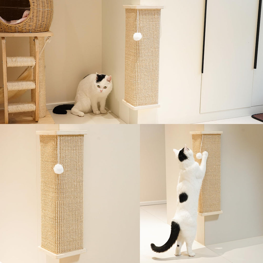 PETKARAY Wall Mounted Sisal Cat Scratcher