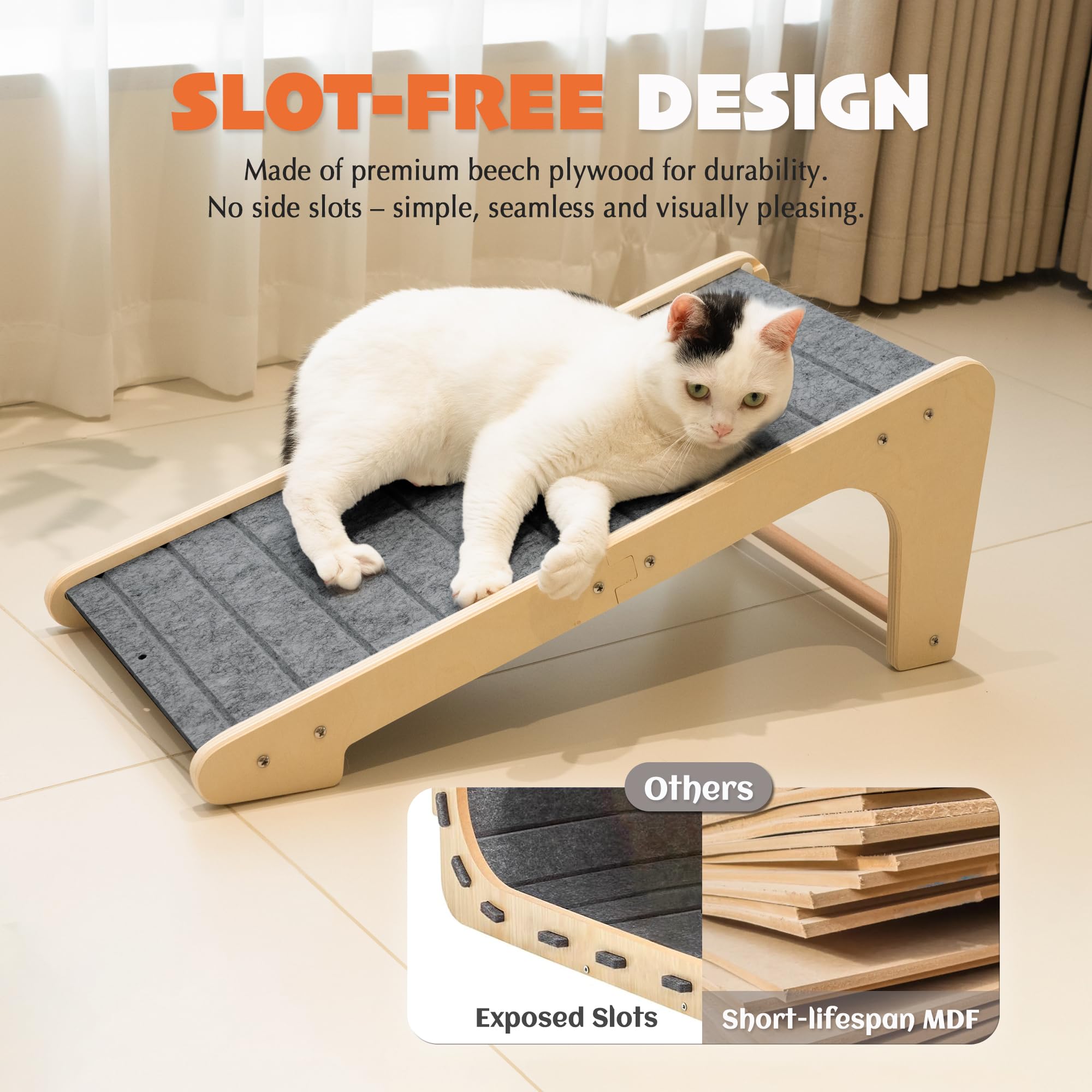 PETKARAY L Shaped Felt Cat Scratcher