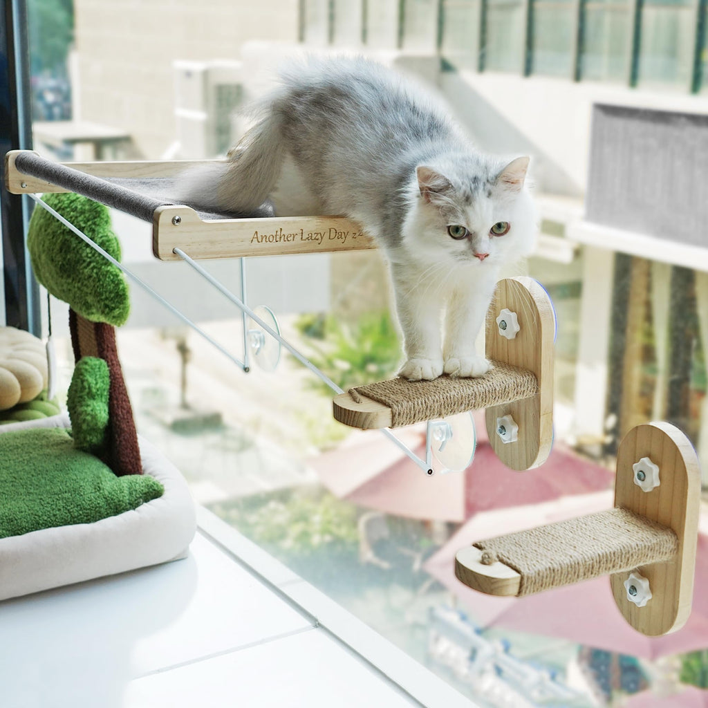 PETKARAY Cat Window Perch Hammock Set