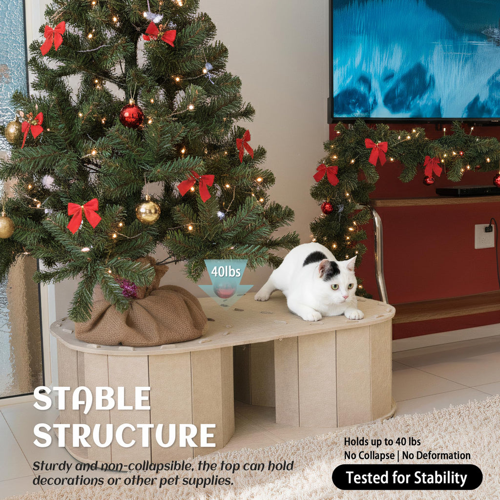 PETKARAY Felt Double S-Shaped Hideaway Cat Tunnel