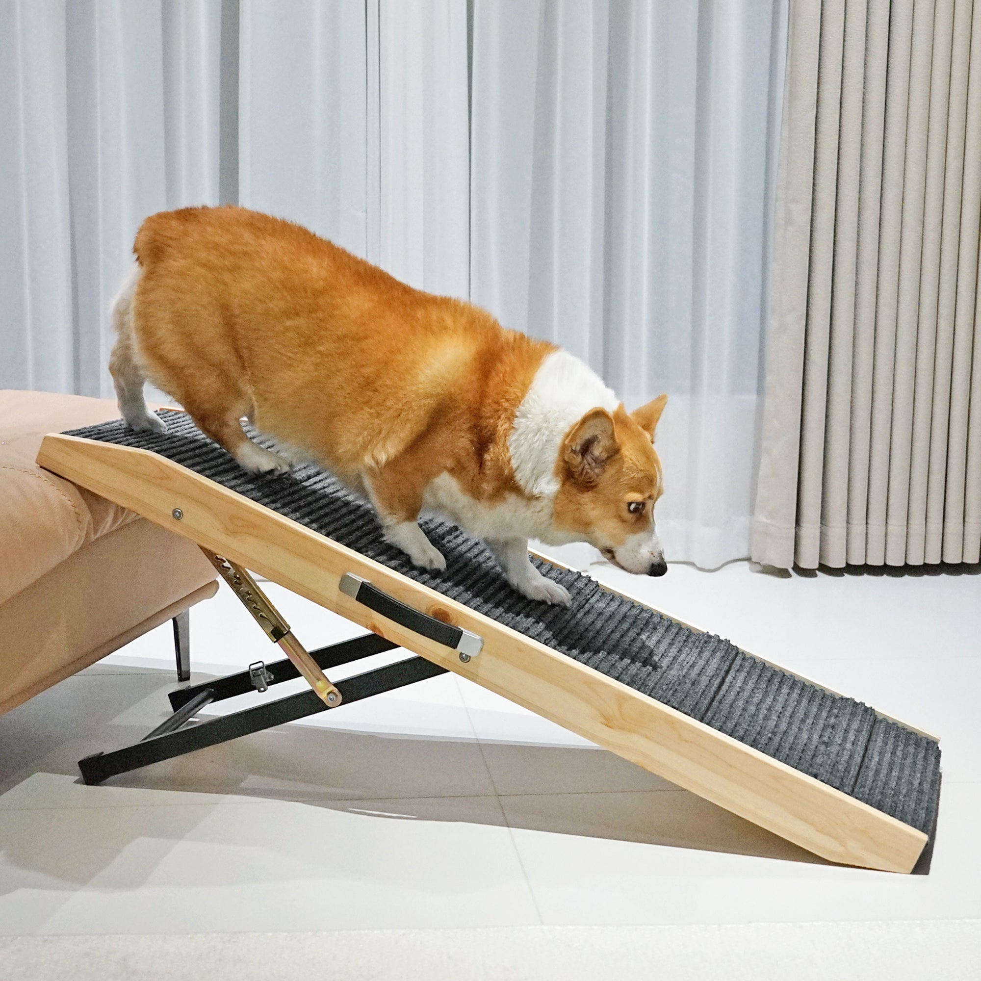 PETKARAY Folding Wooden Dog Ramp