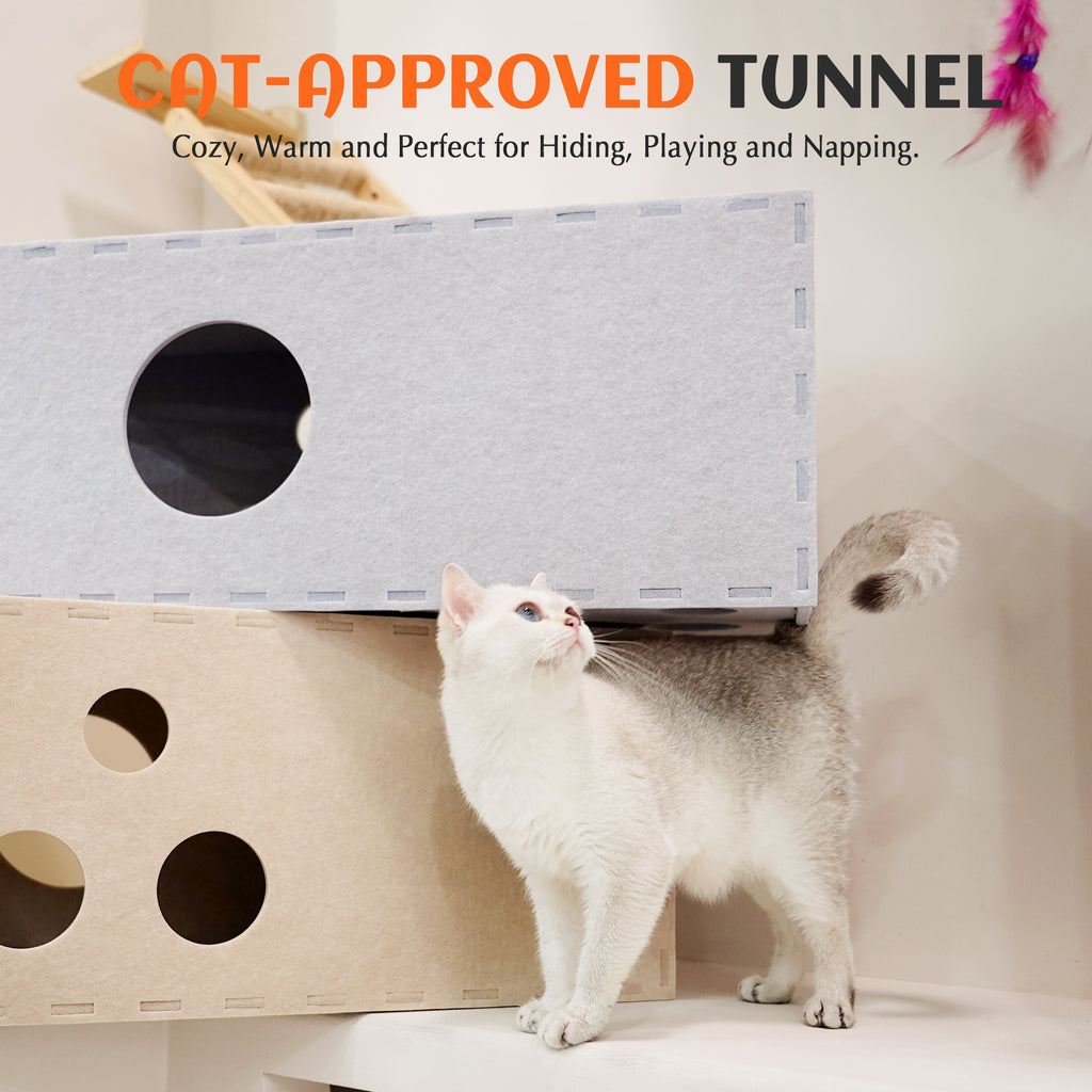 PETKARAY Cat Felt Tunnel