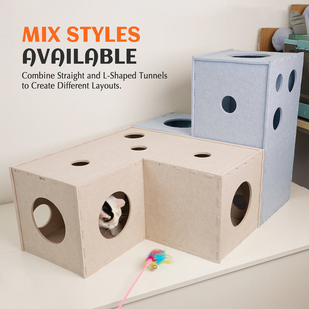 PETKARAY Cat Felt Tunnel