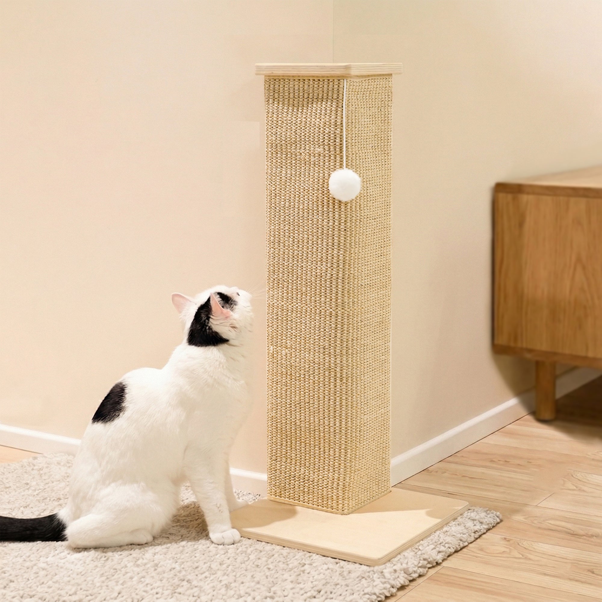PETKARAY Couch Corner Cat Scratcher Wooden Base
