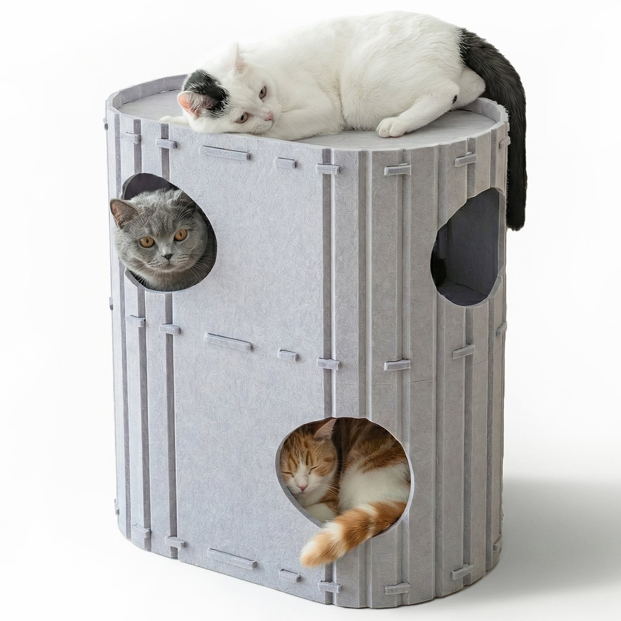 PETKARAY 2-Story Felt Cat House